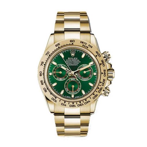Rolex Cosmograph Daytona Oyster Yellow Gold “John Mayer” Green Dial 116508-0013 Replica