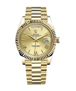 Rolex Day-Date II 41mm Yellow Gold Champagne Dial 218238 Replica Watch