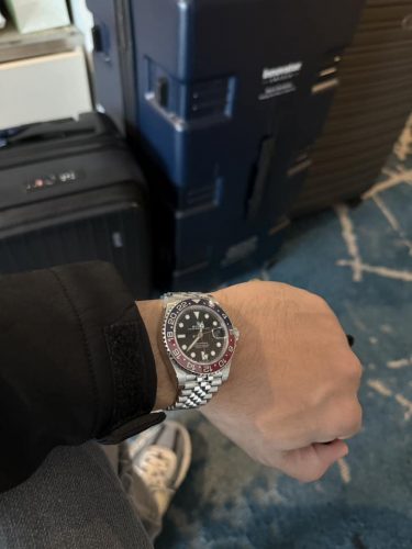 rolex pepsi jubilee on wrist
