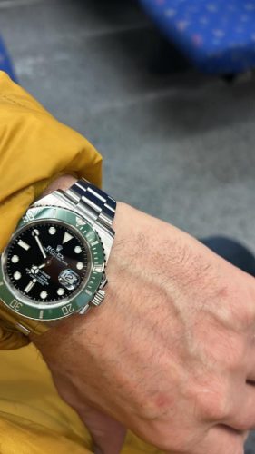 submariner on wrist