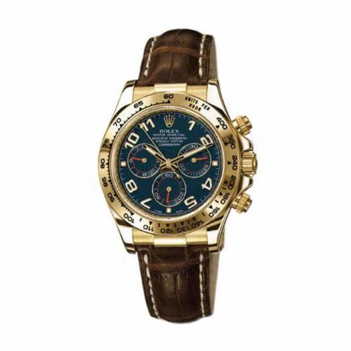 Rolex Cosmograph Daytona Yellow Gold Blue Dial 116518 Blue Dial Replica