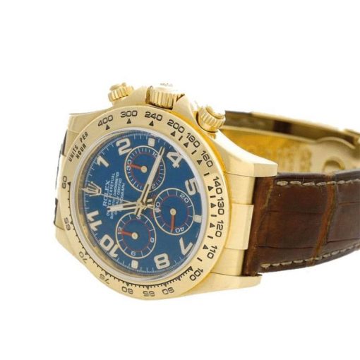Rolex Cosmograph Daytona Yellow Gold Blue Dial 116518 Blue Dial Replica