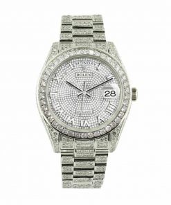 Rolex Datejust Baguette II Green White Iced Out Diamond Dial 116300 Replica