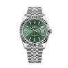 Rolex Datejust Baguette II Green White Iced Out Diamond Dial 116300 Replica