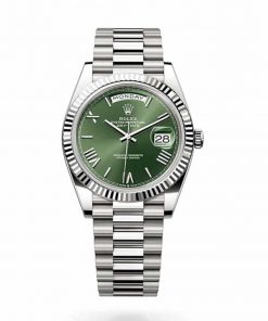 Rolex Day-Date 228239 Stainless Steel Olive Green Dial Oyster Replica