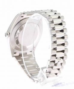 Rolex DayDate Platinum Ice Blue Baguette Dial Presidential 228206 Replica