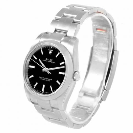 Rolex Oyster Perpetual 34mm Black Dial 114200 Replica Watch