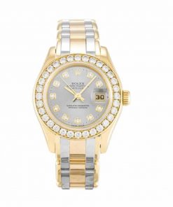 Rolex Pearlmaster Solid 80298-0048 Tridor Gold Diamond Replica