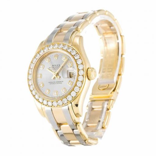 Rolex Pearlmaster Solid 80298-0048 Tridor Gold Diamond Replica