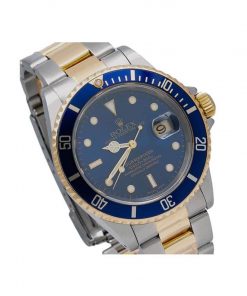Rolex Submariner Date Two Tone Blue Dial 16613 Replica
