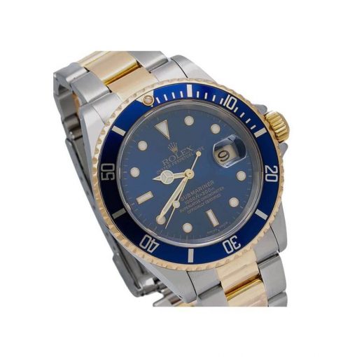 Rolex Submariner Date Two Tone Blue Dial 16613 Replica