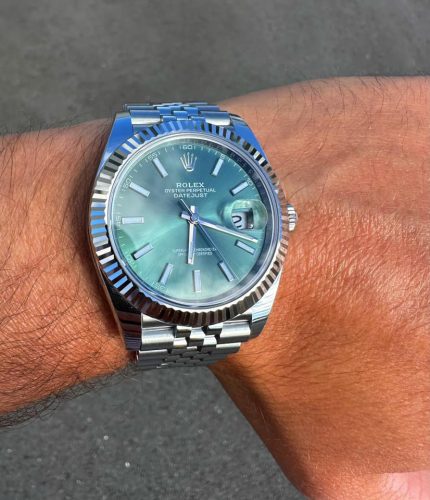 green rolex datejust 41