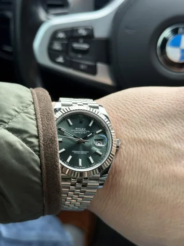 rolex datejust 41 green