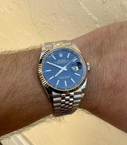 rolex datejust blue
