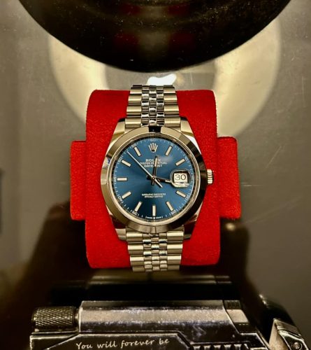 rolex datejust blue