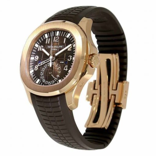 Patek Philippe Aquanaut 5164R-001 Travel Time Brown Dial Rose Gold