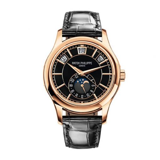 Patek Philippe Complications 5205R-010 Annual Calendar Rose Gold Black Dial Replica
