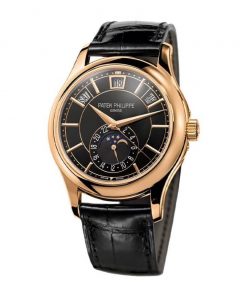 Patek Philippe Complications 5205R-010 Annual Calendar Rose Gold Black Dial Replica