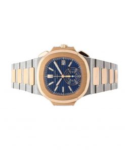 Patek Philippe Nautilus Flyback Chronograph 59801AR Rose Gold Blue Dial Replica