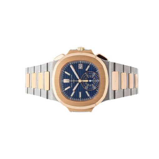 Patek Philippe Nautilus Flyback Chronograph 5980/1AR Rose Gold Blue Dial Replica