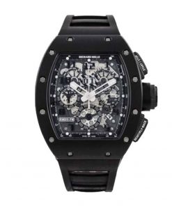 Richard Mille RM011-FM Fiber Skeleton Black Phantom Carbon Dial Replica
