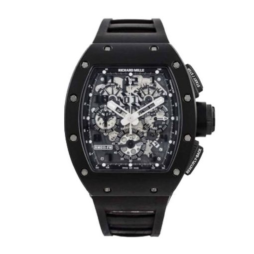 Richard Mille RM011-FM Fiber Skeleton Black Phantom Carbon Dial Replica