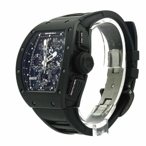 Richard Mille RM011-FM Fiber Skeleton Black Phantom Carbon Dial Replica
